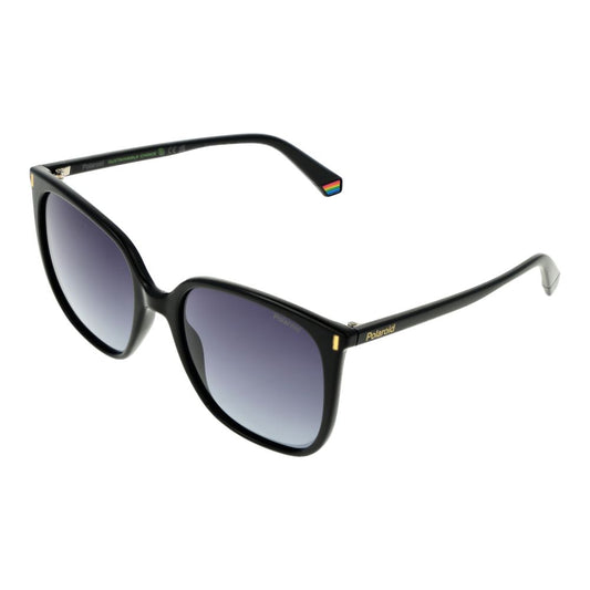 Polaroid Women's Sunglasses – Black Plastic Frame, Grey Lenses