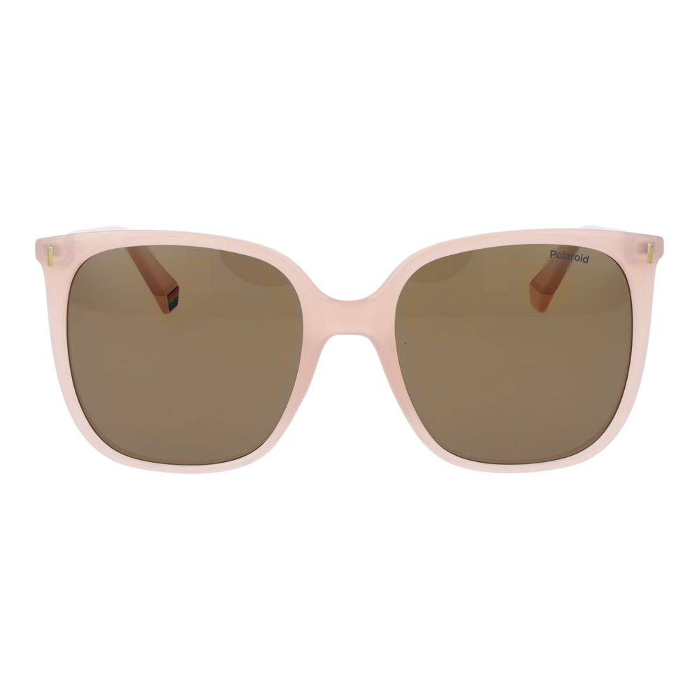 Polaroid Women's Sunglasses – Pink Plastic Frame, Brown Lenses