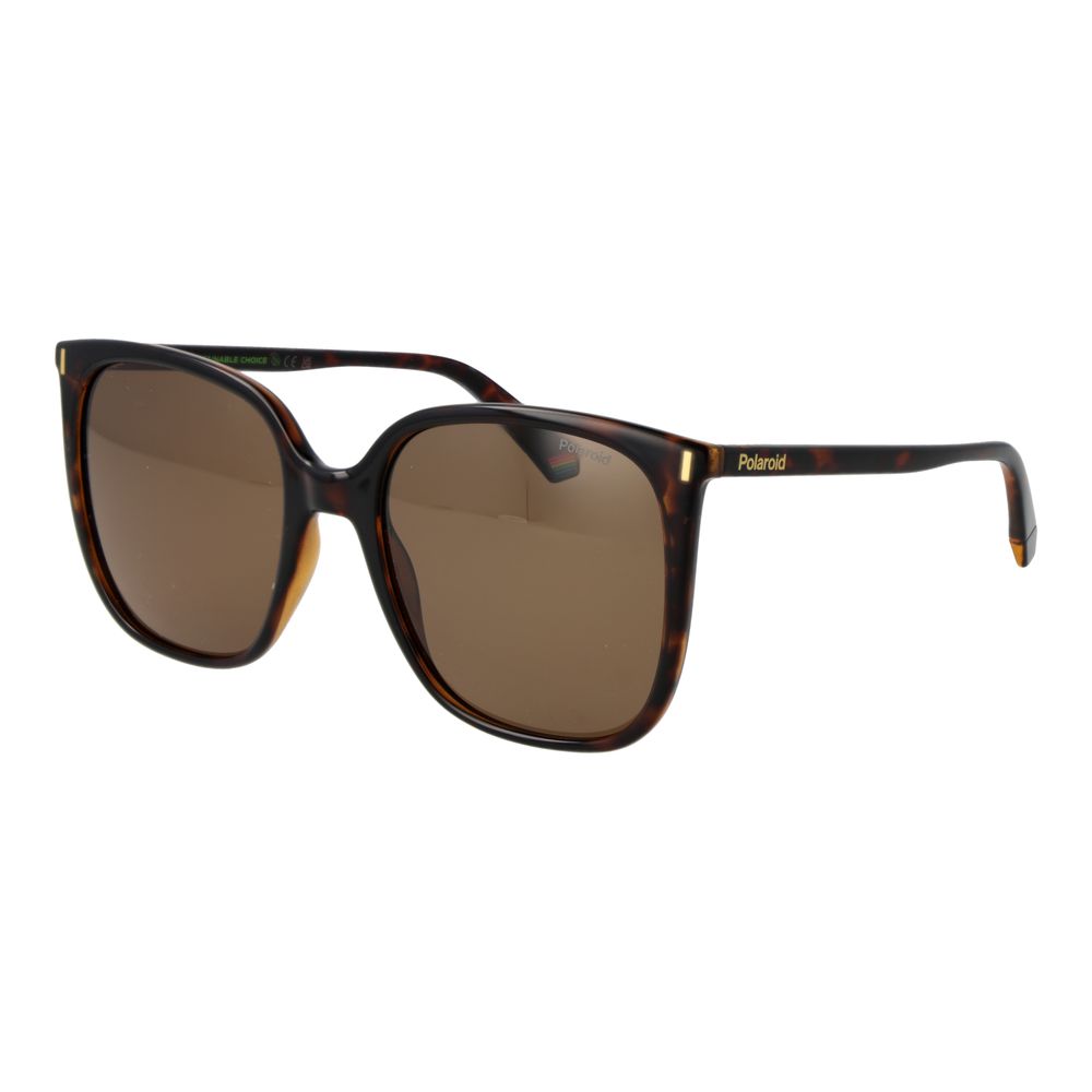 Polaroid Women’s Sunglasses – Brown Plastic Frame, Polarized Lenses