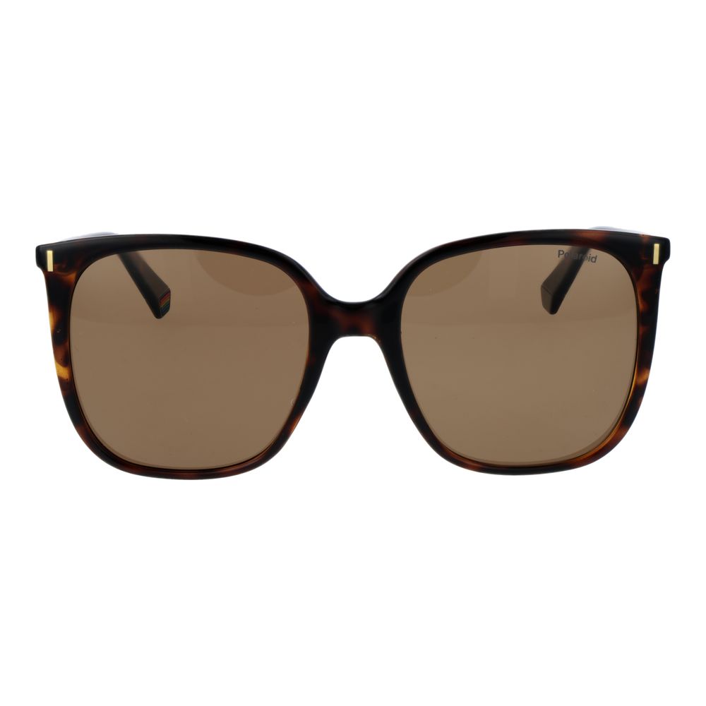 Polaroid Women’s Sunglasses – Brown Plastic Frame, Polarized Lenses