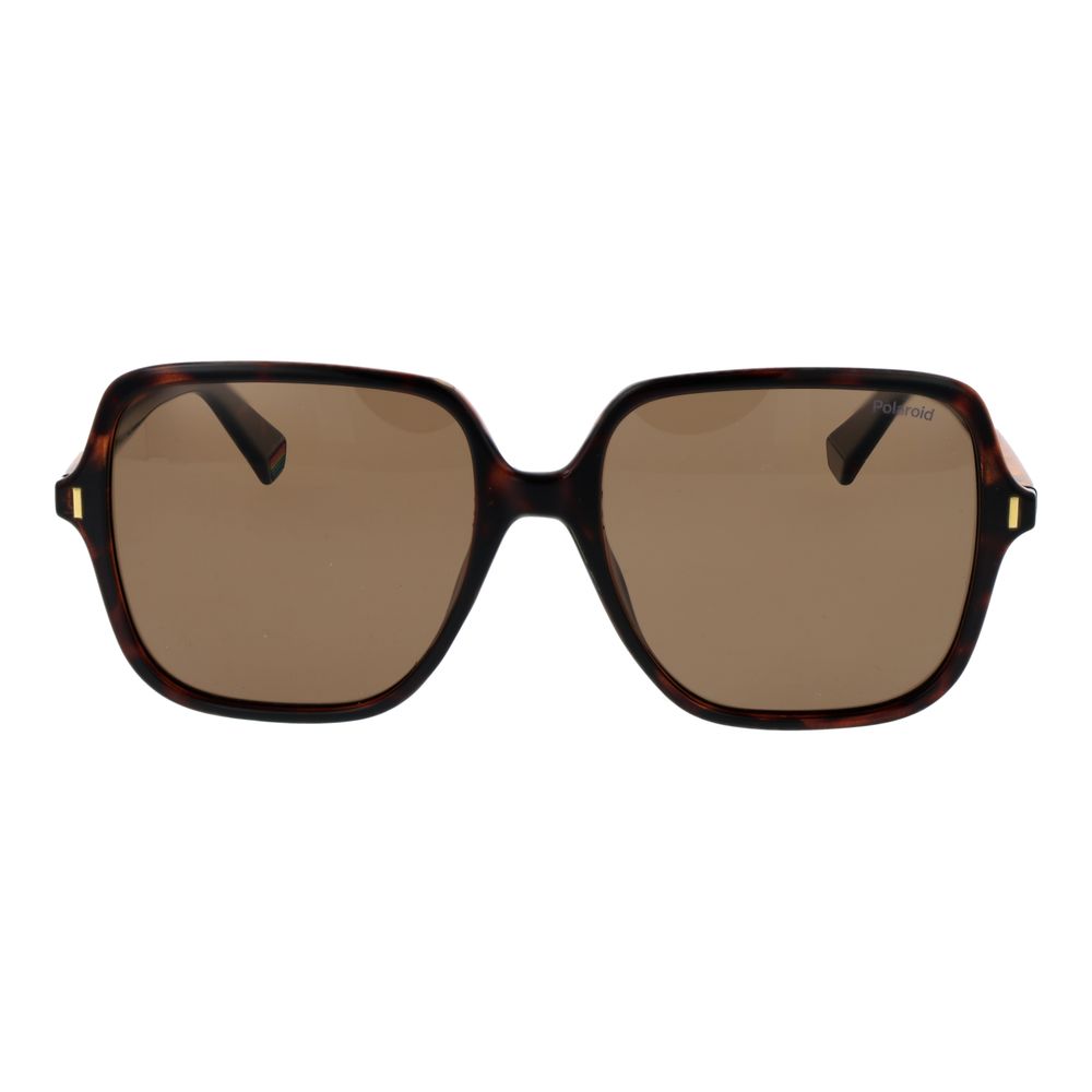 Polaroid Women’s Sunglasses – Brown Plastic Frame, Polarized Lenses
