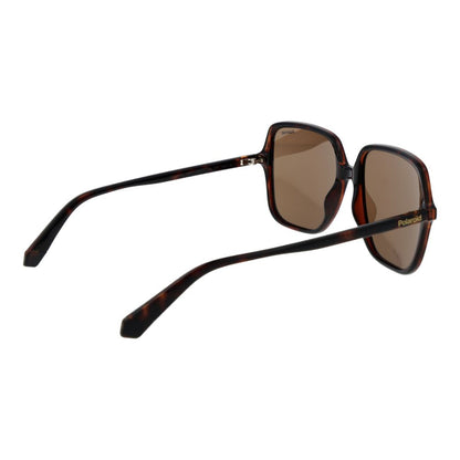 Polaroid Women’s Sunglasses – Brown Plastic Frame, Polarized Lenses