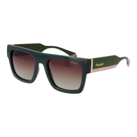 Polaroid Bicolor Plastic Sunglasses – Green Frame, Polarized Lenses