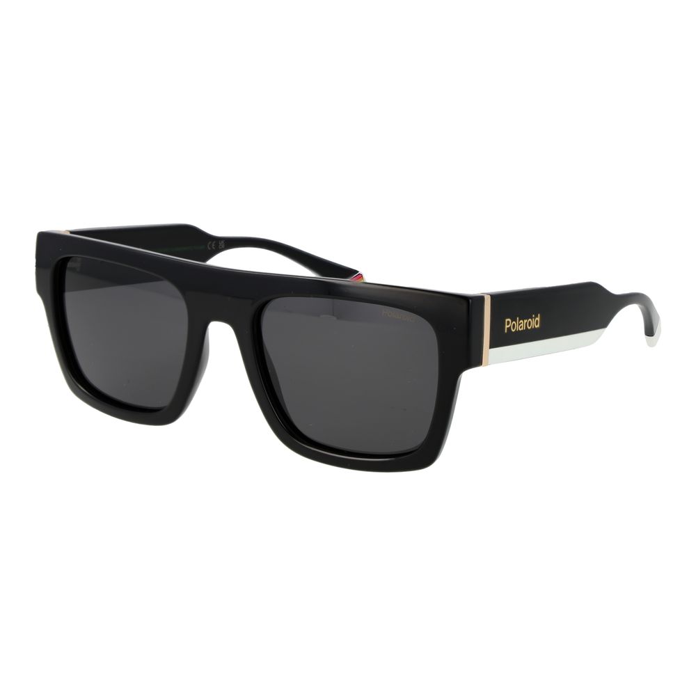 Polaroid Unisex Sunglasses – Black Plastic Frame, Grey Lenses