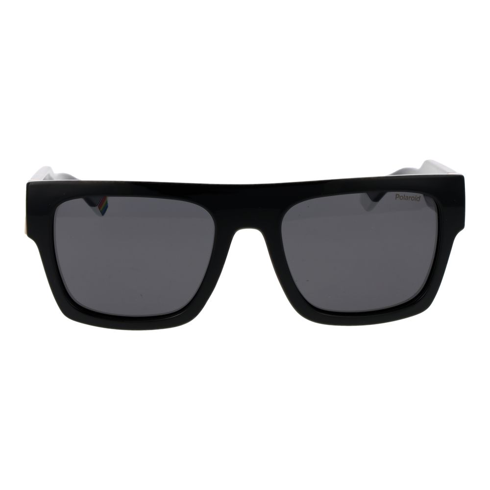 Polaroid Unisex Sunglasses – Black Plastic Frame, Grey Lenses