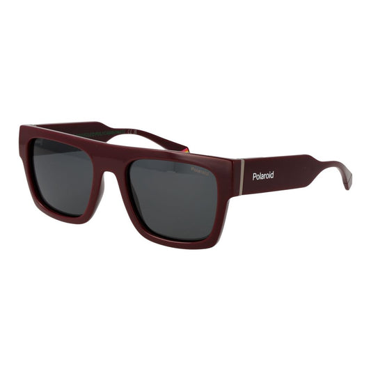 Polaroid Unisex Sunglasses – Red Frame, Grey Polarized Lenses