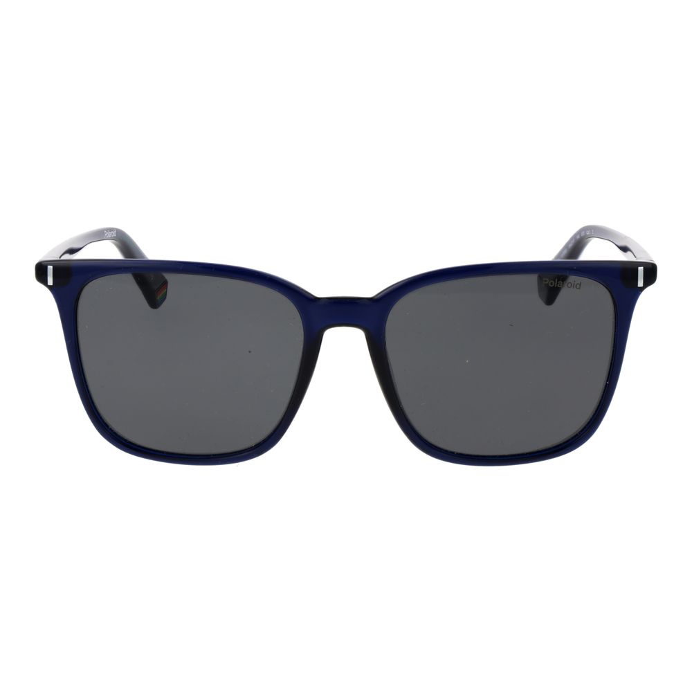 Polaroid Women's Sunglasses – Blue Plastic Frame, Grey Polarized Lenses