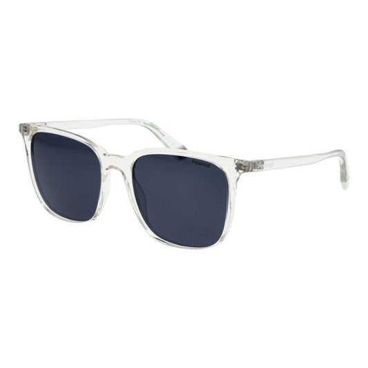 Polaroid Women’s Transparent Plastic Sunglasses – Grey Polarized Lenses