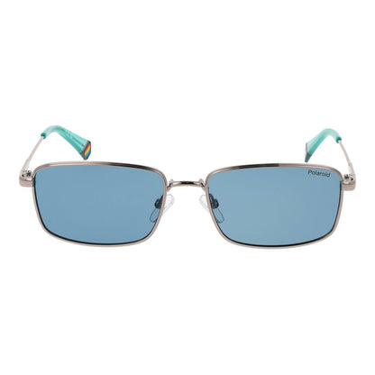 Polaroid Unisex Gray Metal Sunglasses – Polarized Lenses