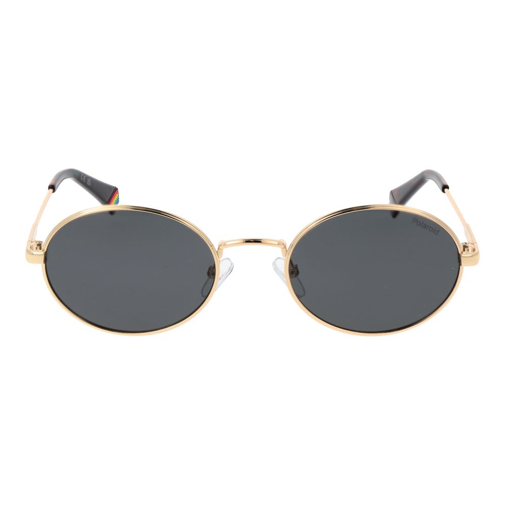 Polaroid Unisex Gold Metal Sunglasses – Polarized Grey Lenses