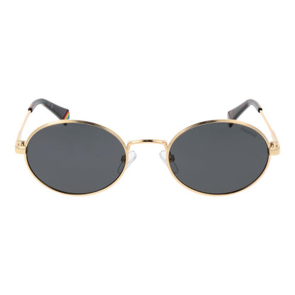 Polaroid Unisex Gold Metal Sunglasses – Polarized Grey Lenses