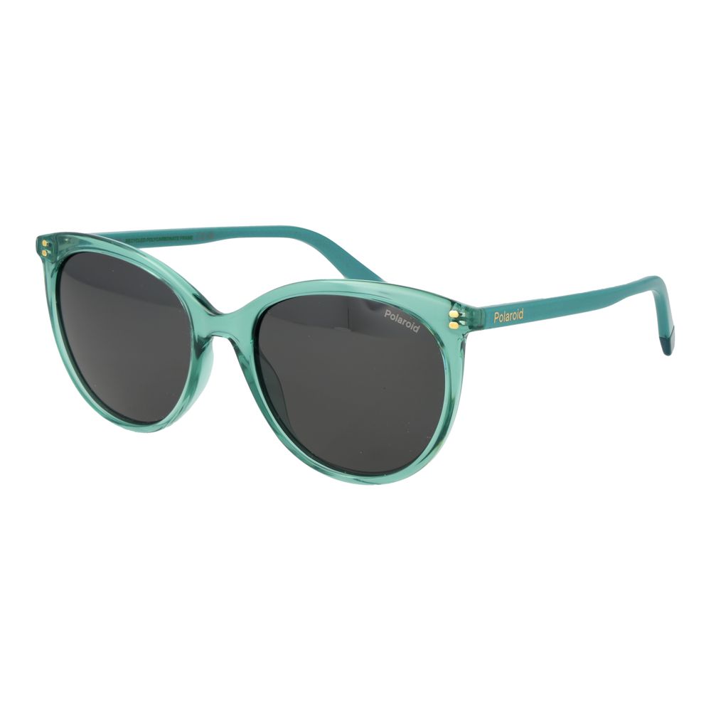 Polaroid Women’s Sunglasses – Green Plastic Frame, Grey Lenses