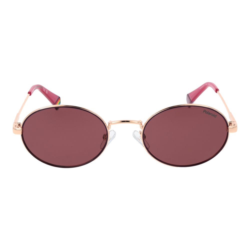 Polaroid Unisex Sunglasses – Pink Metal Frame, Polarized Lenses