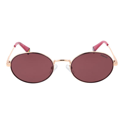 Polaroid Unisex Sunglasses – Pink Metal Frame, Polarized Lenses