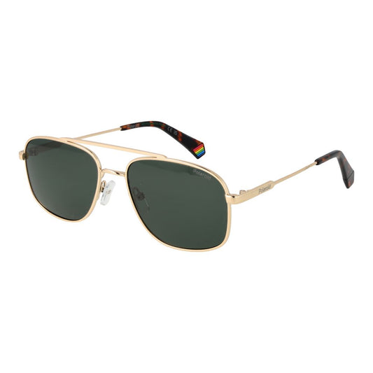 Polaroid Gold Metal Sunglasses – Stylish Eye Protection with Green Lenses