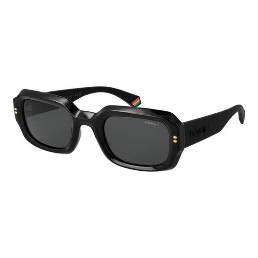 Polaroid Unisex Sunglasses – Black Plastic Frame, Grey Lenses
