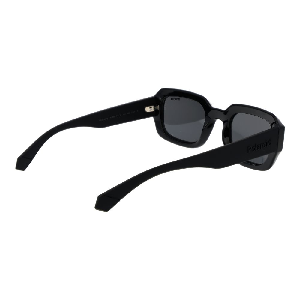 Polaroid Unisex Sunglasses – Black Plastic Frame, Grey Lenses