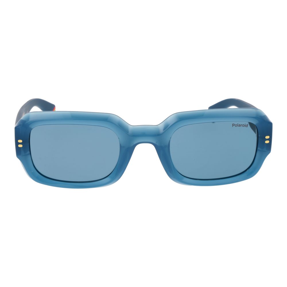 Polaroid Unisex Sunglasses – Blue Plastic Frame, Polarized Lenses