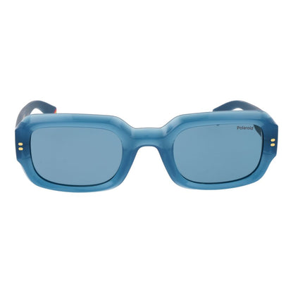 Polaroid Unisex Sunglasses – Blue Plastic Frame, Polarized Lenses