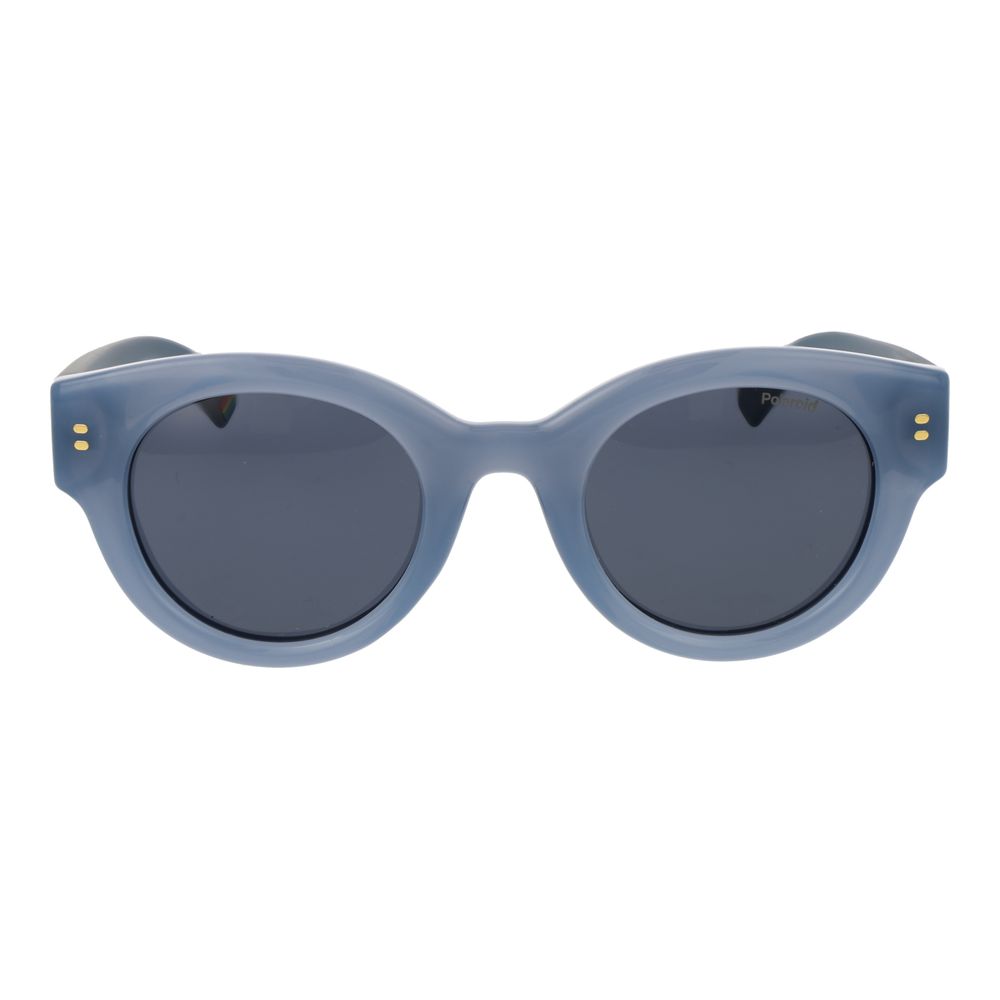 Polaroid Unisex Sunglasses – Blue Plastic Frame, Grey Lenses