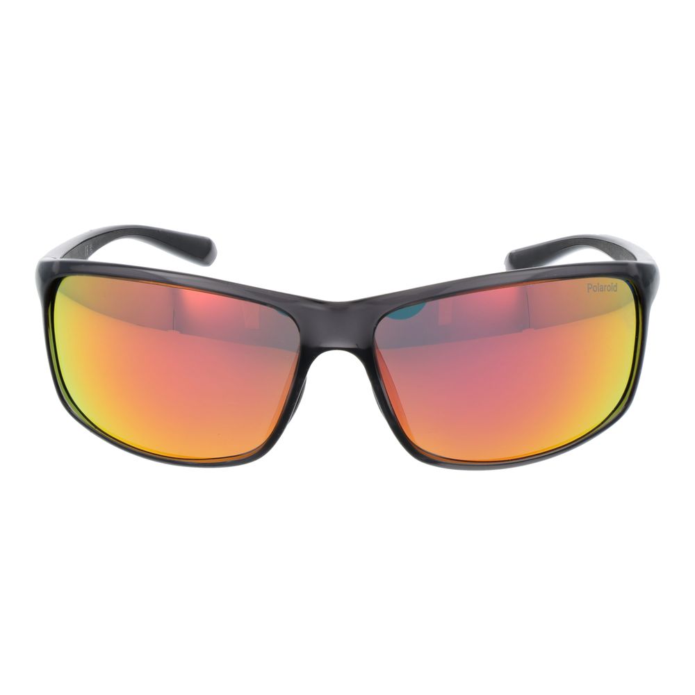 Polaroid Unisex Black Sunglasses – PLD7036S63KB7 with Mirrored Lenses