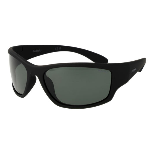 Polaroid Unisex Sunglasses – Black Full-Rim Frame, Green Polarized Lenses
