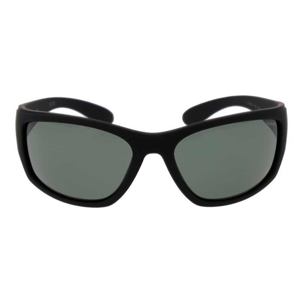 Polaroid Unisex Sunglasses – Black Full-Rim Frame, Green Polarized Lenses