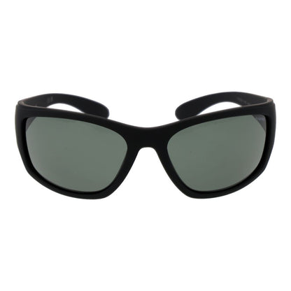 Polaroid Unisex Sunglasses – Black Full-Rim Frame, Green Polarized Lenses