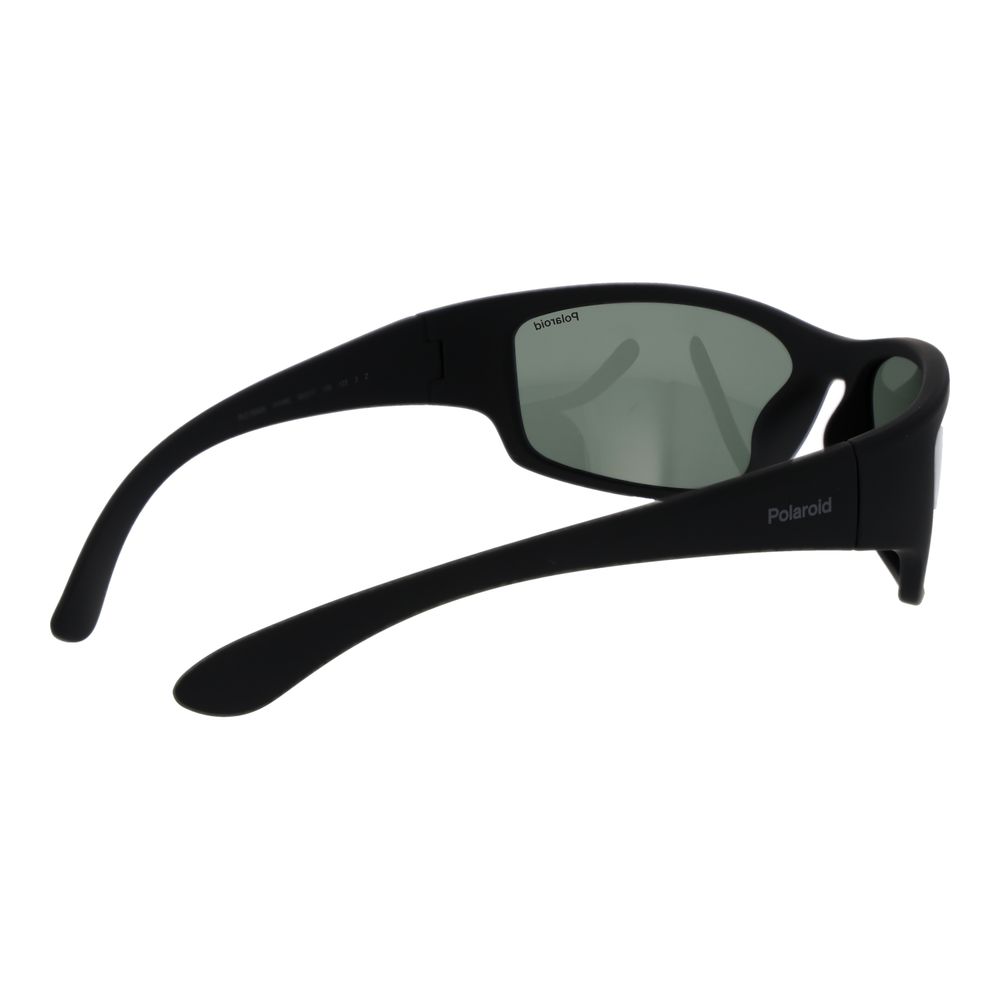 Polaroid Unisex Sunglasses – Black Full-Rim Frame, Green Polarized Lenses