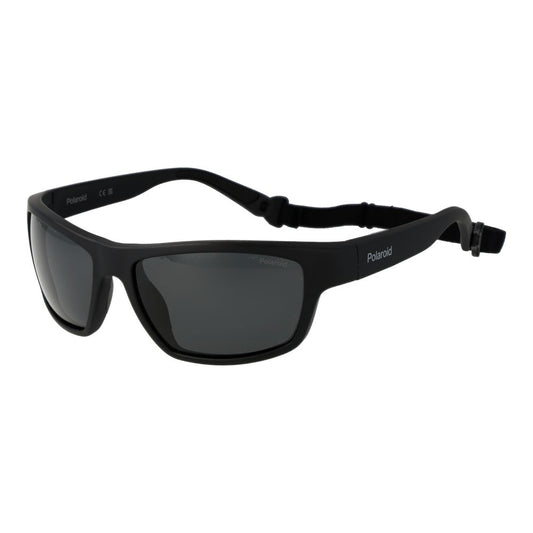 Polaroid Unisex Sunglasses – Black Full-Rim Frame, Grey Polarized Lenses