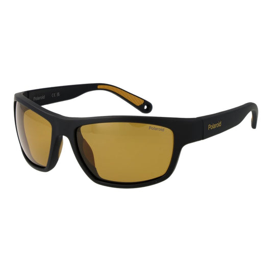 Polaroid Unisex Sunglasses – Black Plastic Frame, Yellow Lenses