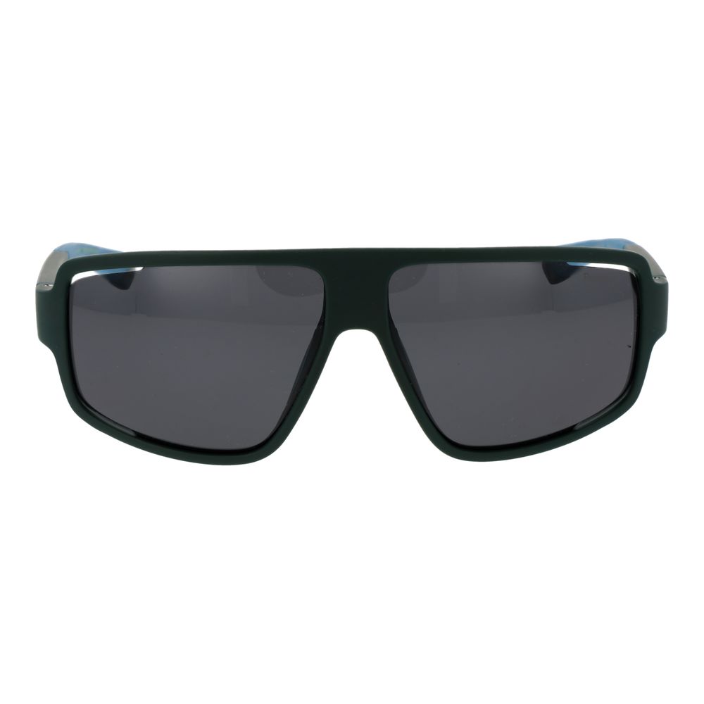 Polaroid Men's Sunglasses – Green Full-Rim Frame, Grey Polarized Lenses
