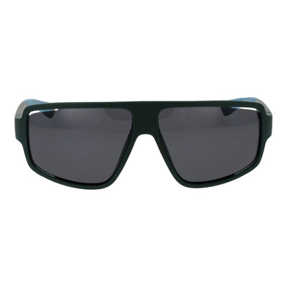 Polaroid Men's Sunglasses – Green Full-Rim Frame, Grey Polarized Lenses
