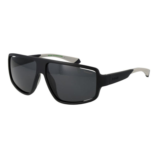 Polaroid Men’s Sunglasses – Black Full-Rim Frame, Grey Polarized Lenses