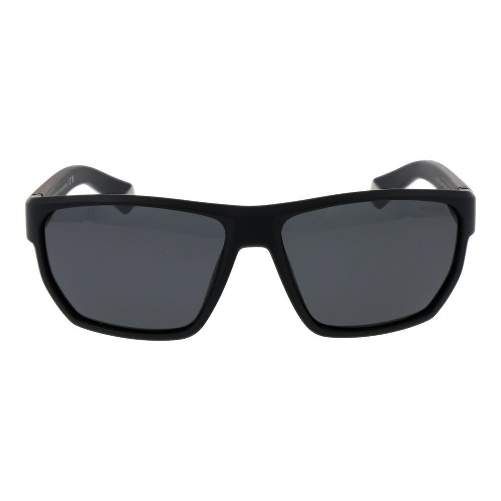 Polaroid Men's Sunglasses – Black Plastic Frame, Grey Polarized Lenses