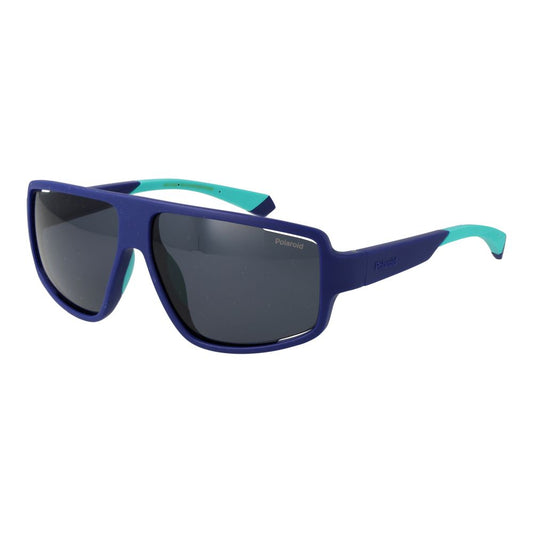 Polaroid Men's Sunglasses – Blue Plastic Frame, Grey Lenses