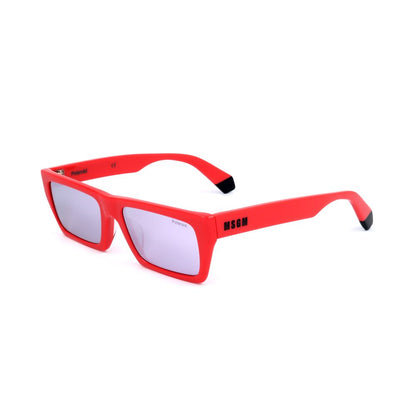 Polaroid Men’s Sunglasses – Red Acetate Frame, Grey Lenses