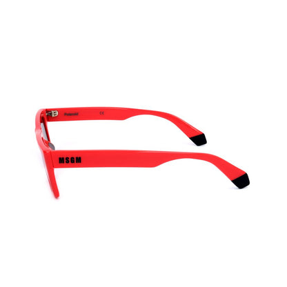 Polaroid Men’s Sunglasses – Red Acetate Frame, Grey Lenses