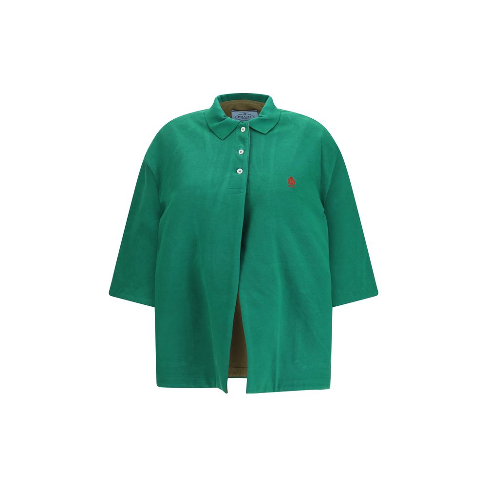 Prada Green Old Piqué Blouson Jacket