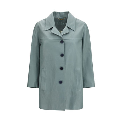 Chloé Blue Lambskin Leather Jacket