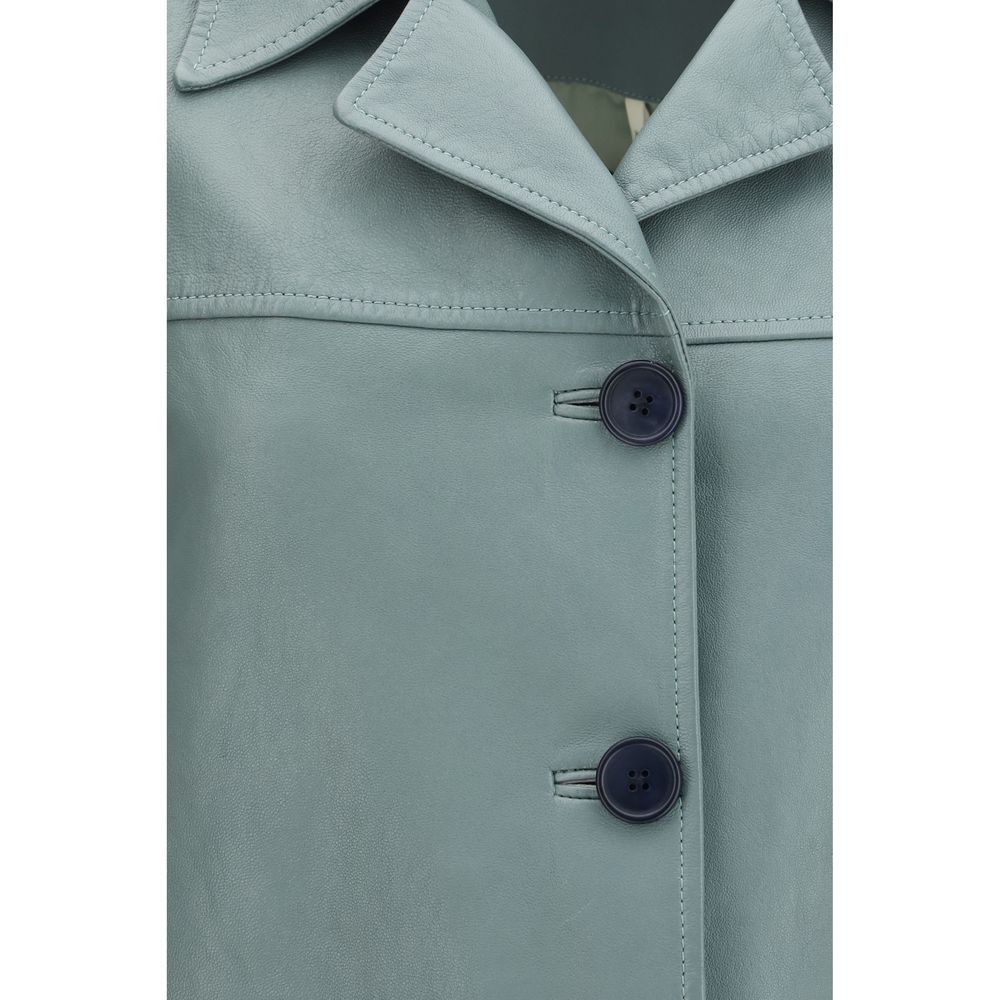 Chloé Blue Lambskin Leather Jacket