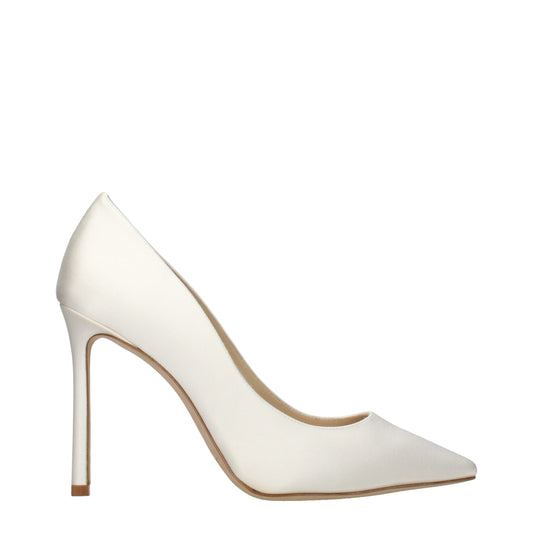 Jimmy Choo Beige Satin Platform Pumps - Elevate Your Elegance