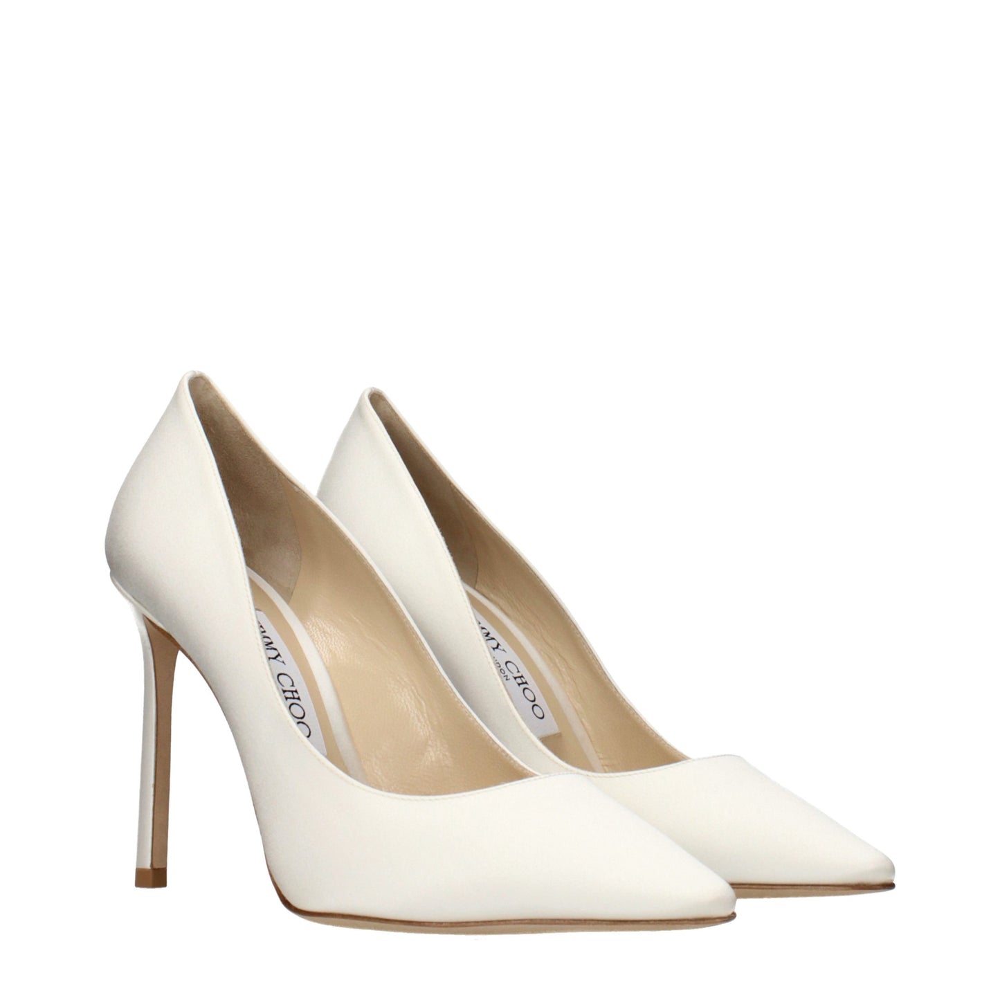 Jimmy Choo Beige Satin Platform Pumps - Elevate Your Elegance