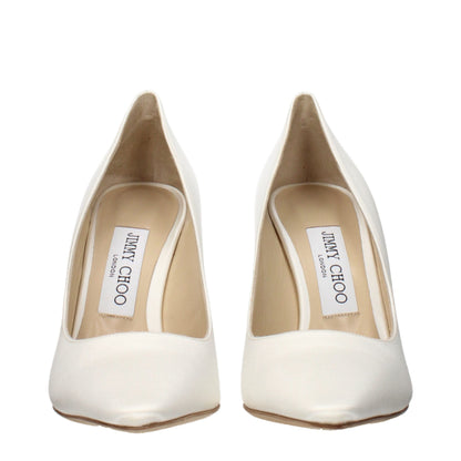 Jimmy Choo Beige Satin Platform Pumps - Elevate Your Elegance