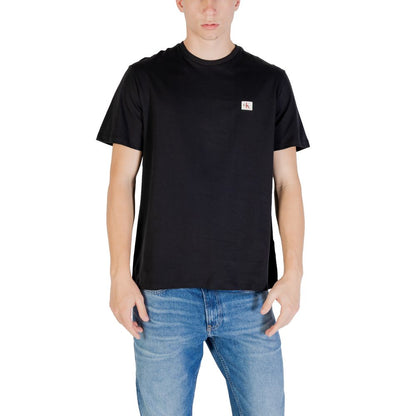 Calvin Klein Jeans Black Cotton T-Shirt - SS BADGE