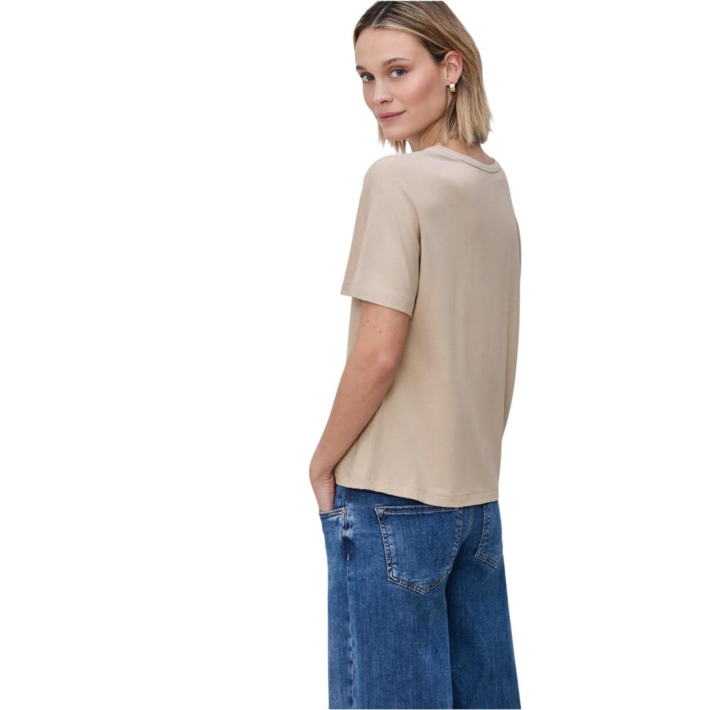 Street One Beige Viscose T-Shirt - Crista 325060