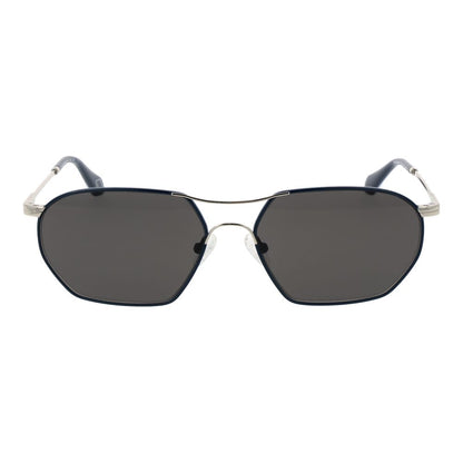Replay Men's Sunglasses – Silver Metal Frame, Grey Lenses