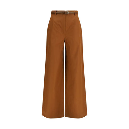 Max Mara Farea Brown Cotton Pants