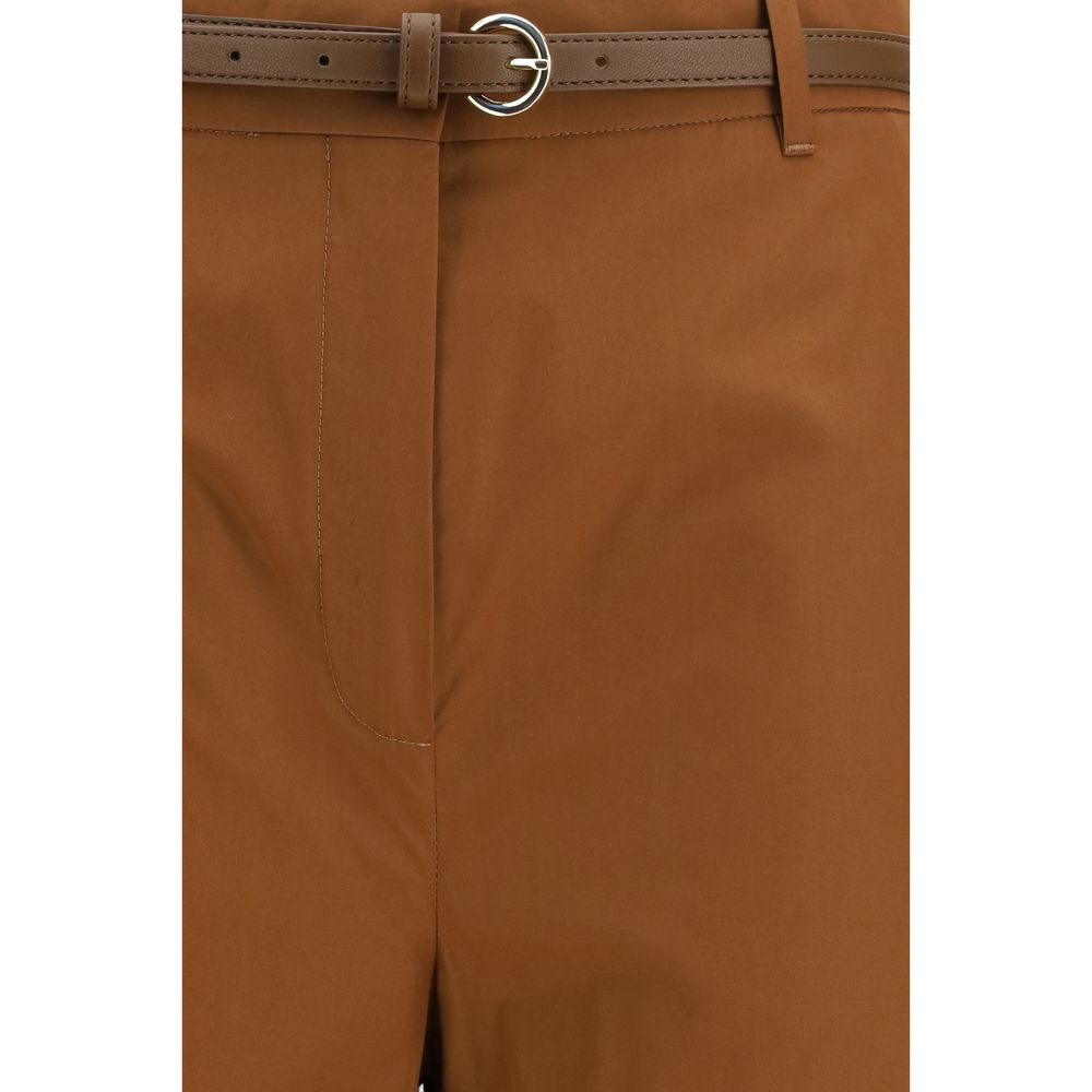 Max Mara Farea Brown Cotton Pants