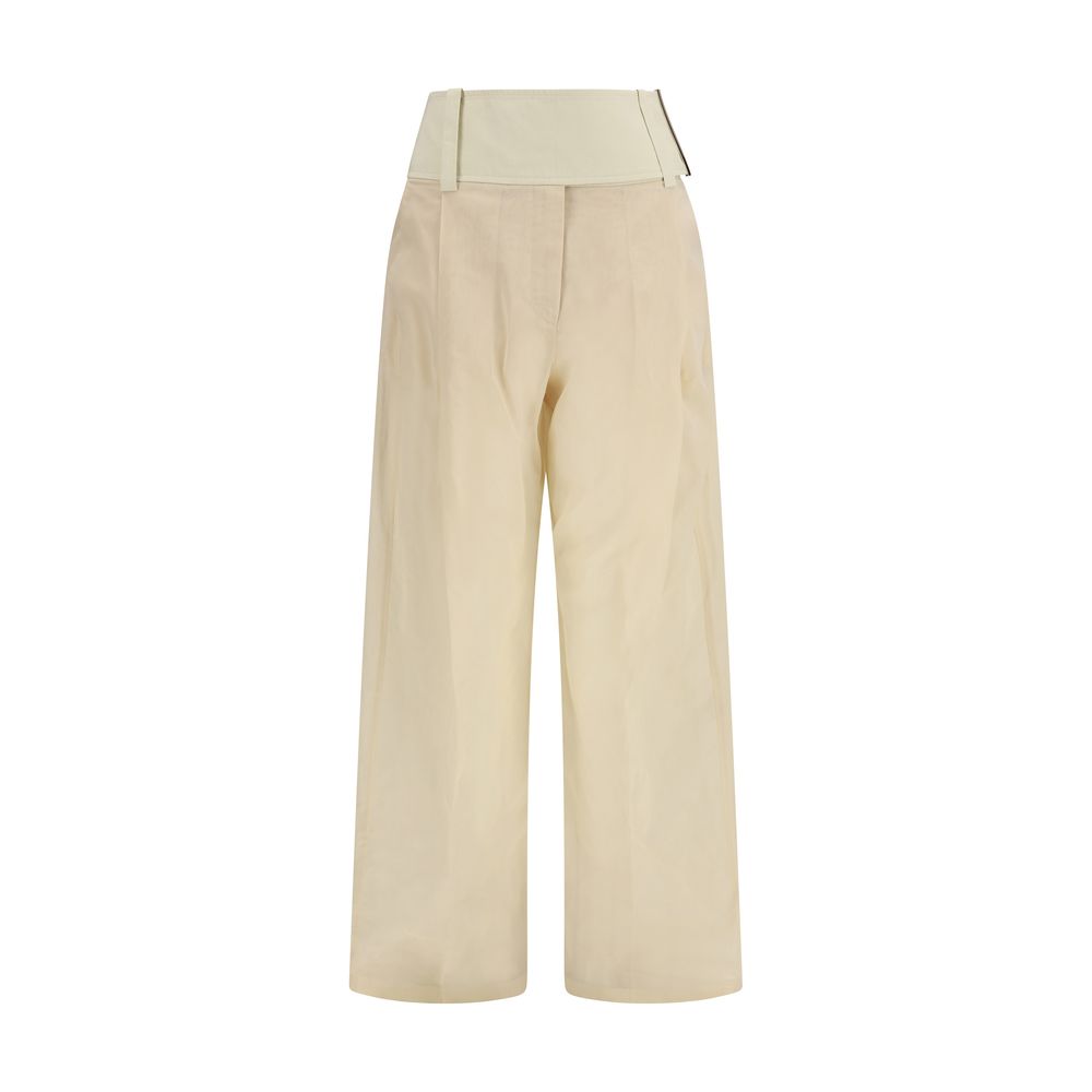 Max Mara Ferito Beige Cotton Casual Pants